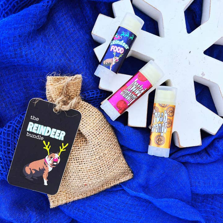 Serious Lip Balm - Wholesale Lip Balm Set - THE REINDEER BUNDLE! Holiday Lip Balm Bundle Gift Set