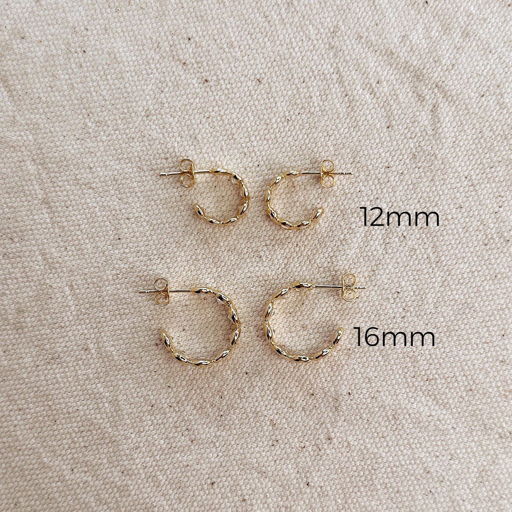 GoldFi - Wholesale Hoop Earrings - Bezel CZ C- Hoop Earrings5
