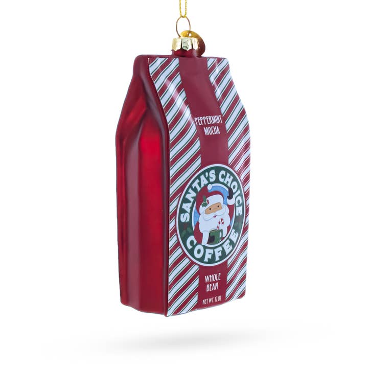 BestPysanky – wholesale Prydnad – Santa's Choice Kaffepåse Glasprydnad