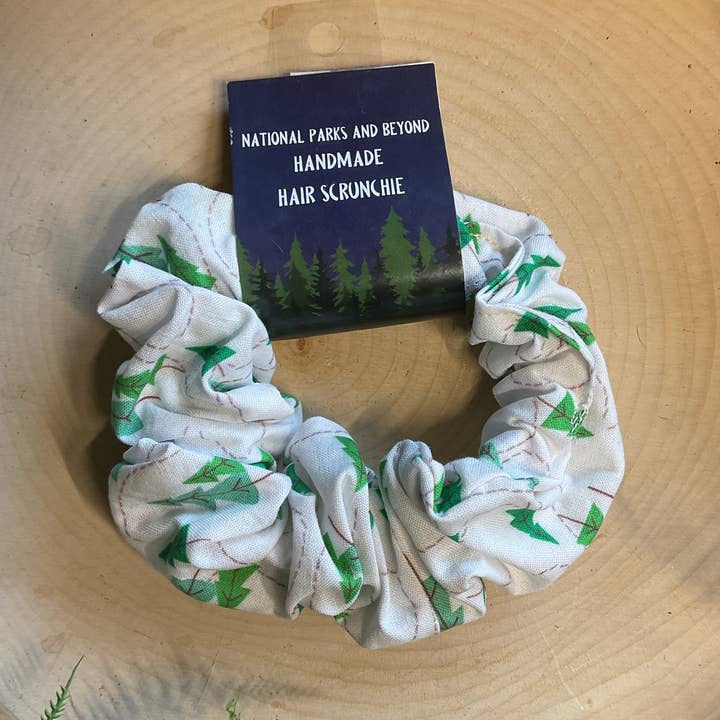 Hiking Inspired Hair Scrunchie for wholesale by National Parks and Beyond