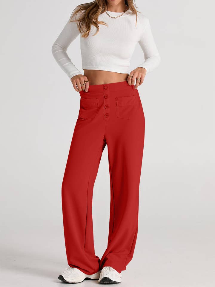 High Waist Wide Leg Pants for wholesale by Beyond Apparel