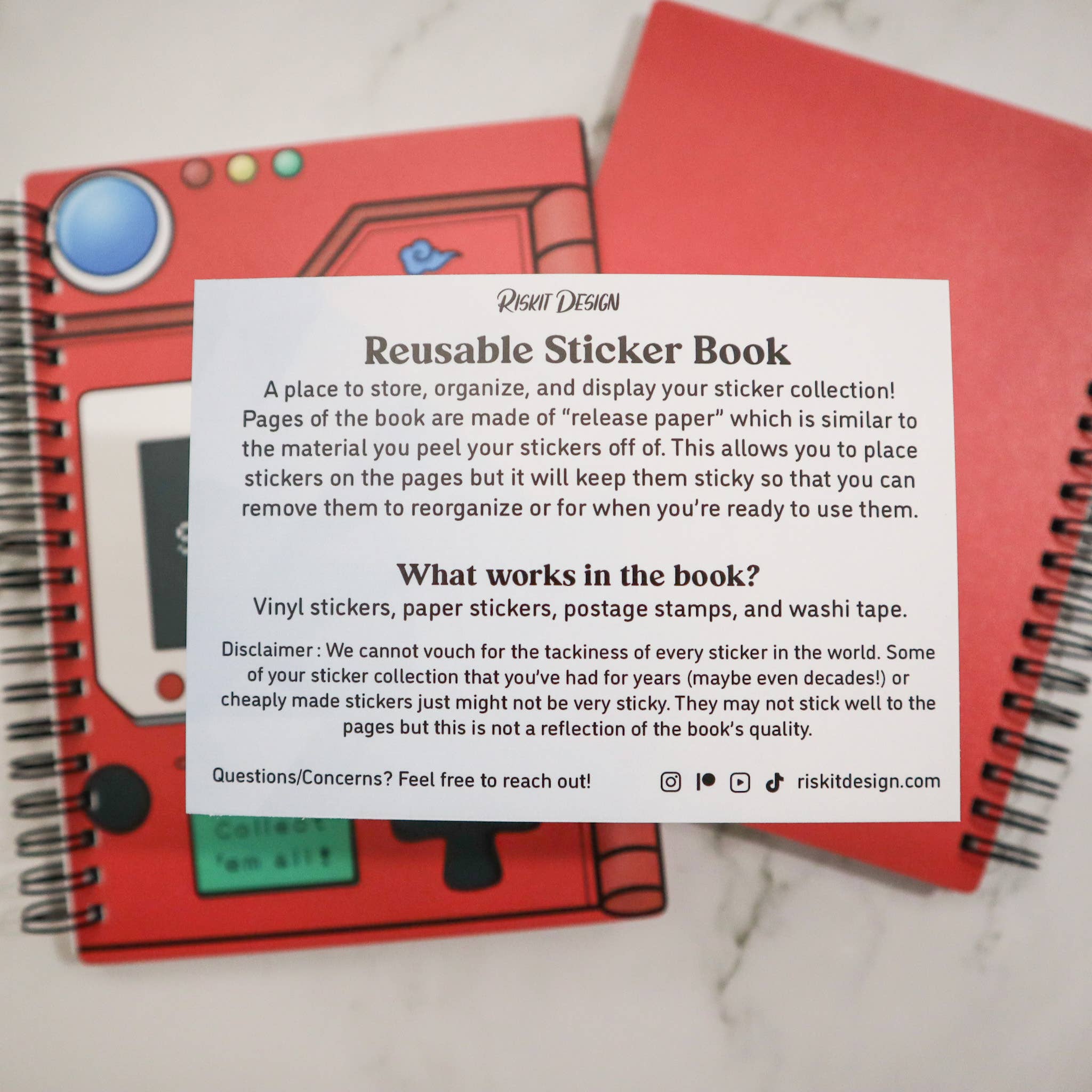 Riskit Design - Vente Autocollant - Livre d'autocollants réutilisables Collectors De2