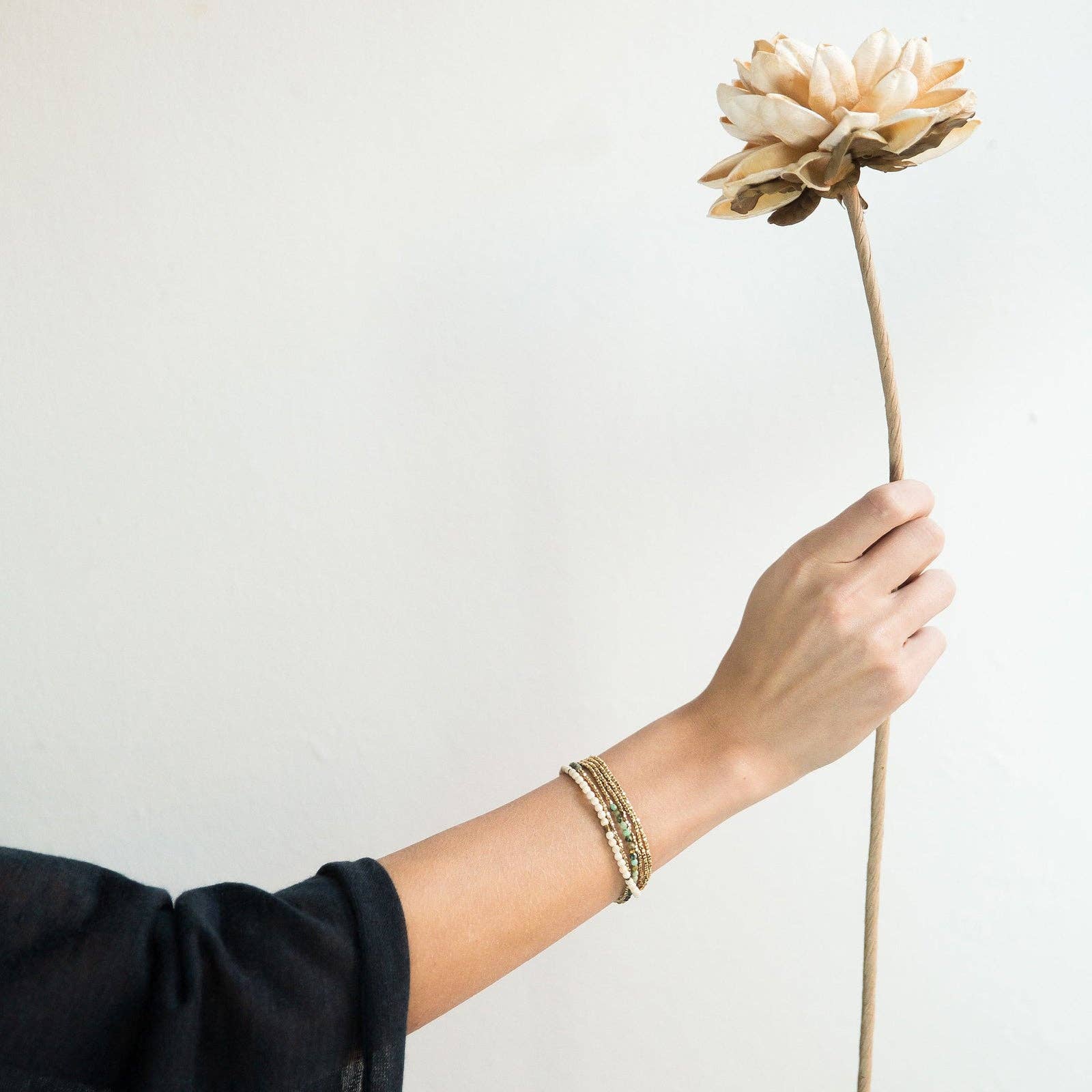 Scout Curated Wears - Wholesale Beaded Bracelet - Delicate Stone Amazonite - Stone of Courage3