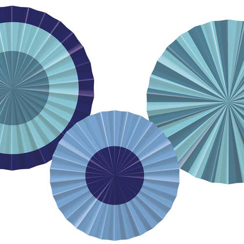 Deco Fanset - Bold Blue - 3-teilig für den Großhandel von Folat BV