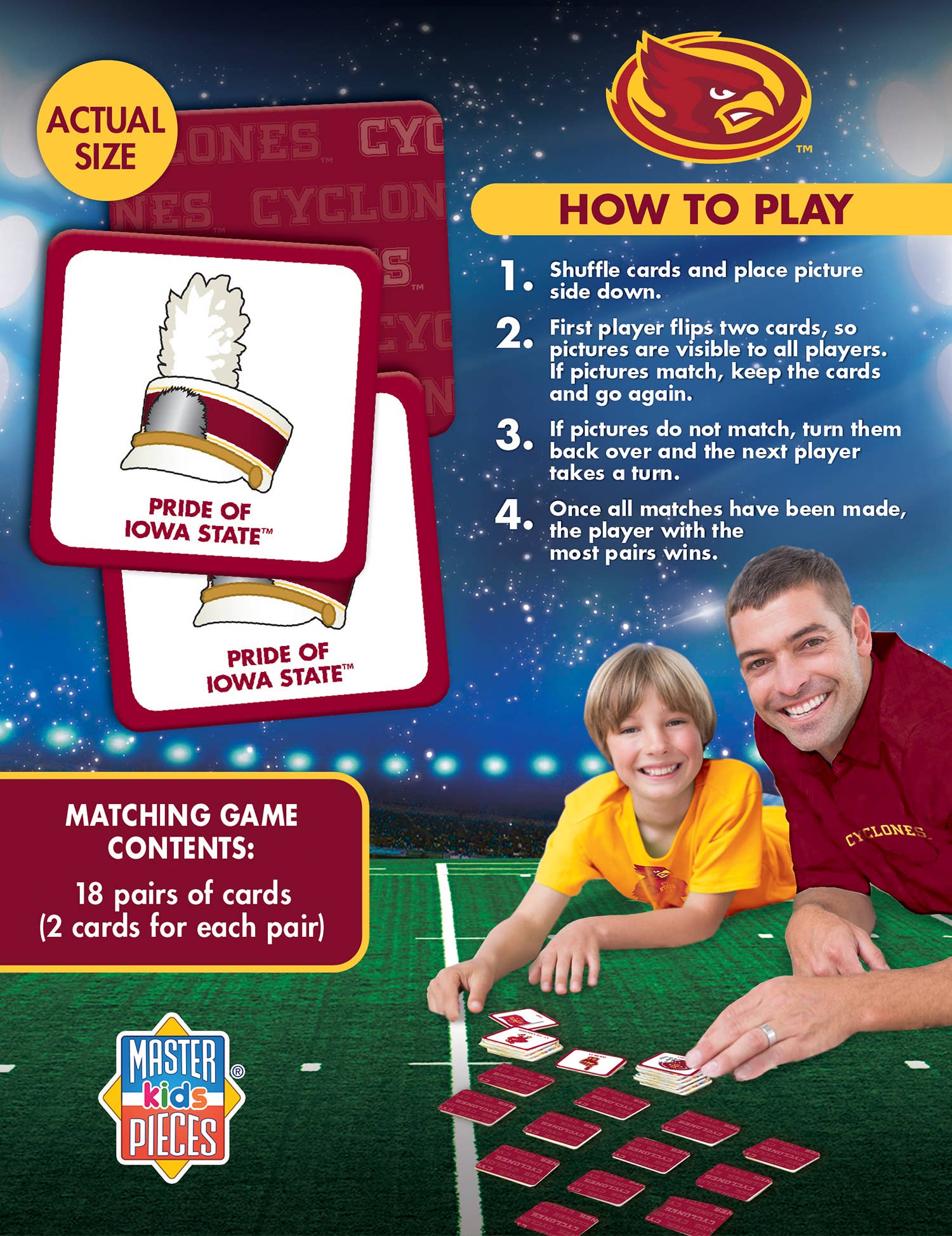 Masterpieces Puzzles - Wholesale Card Game - Iowa State Cyclones Matching Game2