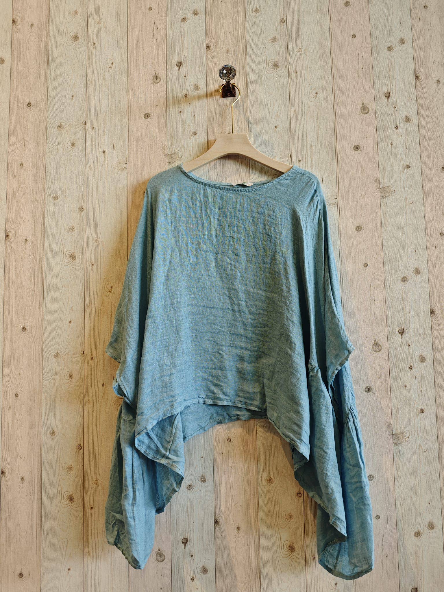 Linen & More - Wholesale Blouse - Women's - REF 11138 PONCHO-STYLE BLOUSE 100% LINEN4