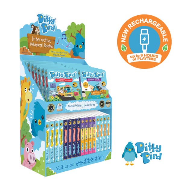 Ditty Bird Shelf Unit (empty) for 35 Books - *US ONLY for wholesale by Ditty Bird