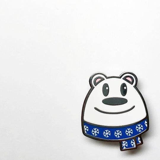 Polar Bear Enamel Pin for wholesale by Oh So Simple Creations