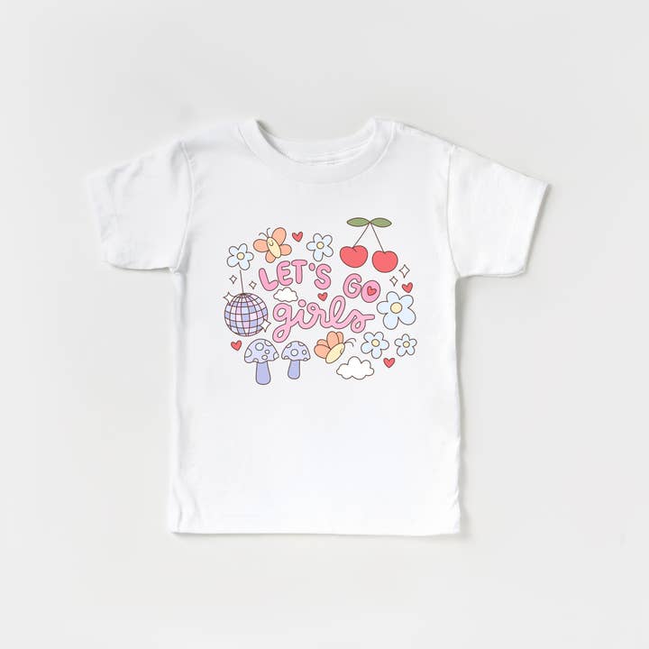 Benny & Ray Apparel - Wholesale Screen Printed T-Shirt - Kids - Let's go Girls Summer Beach Toddler and Youth Shirt