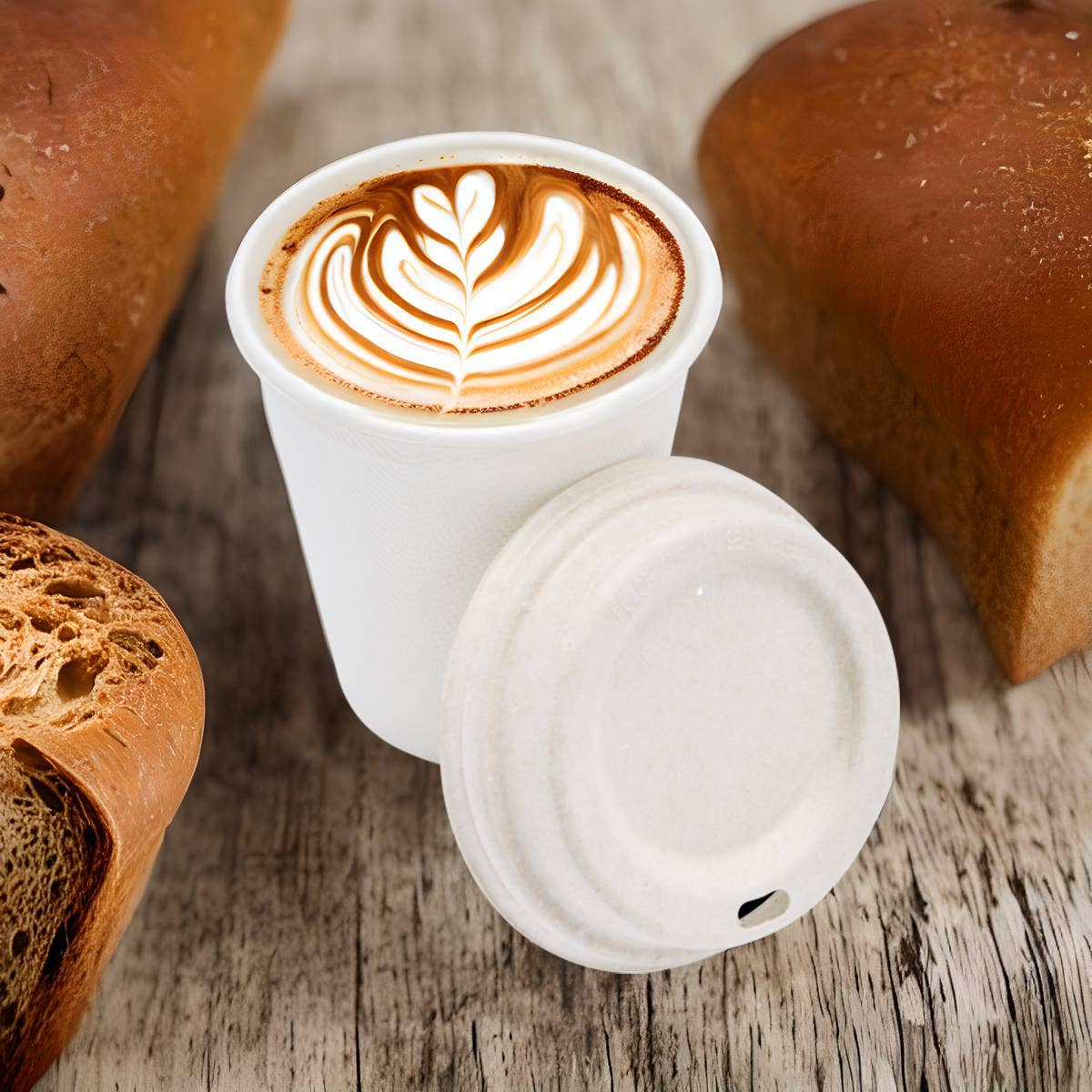 Reharvest - Wholesale Disposable Cup - Disposable 9oz Cups w/ Lids - Biodegradable Cups [1000 pcs]7