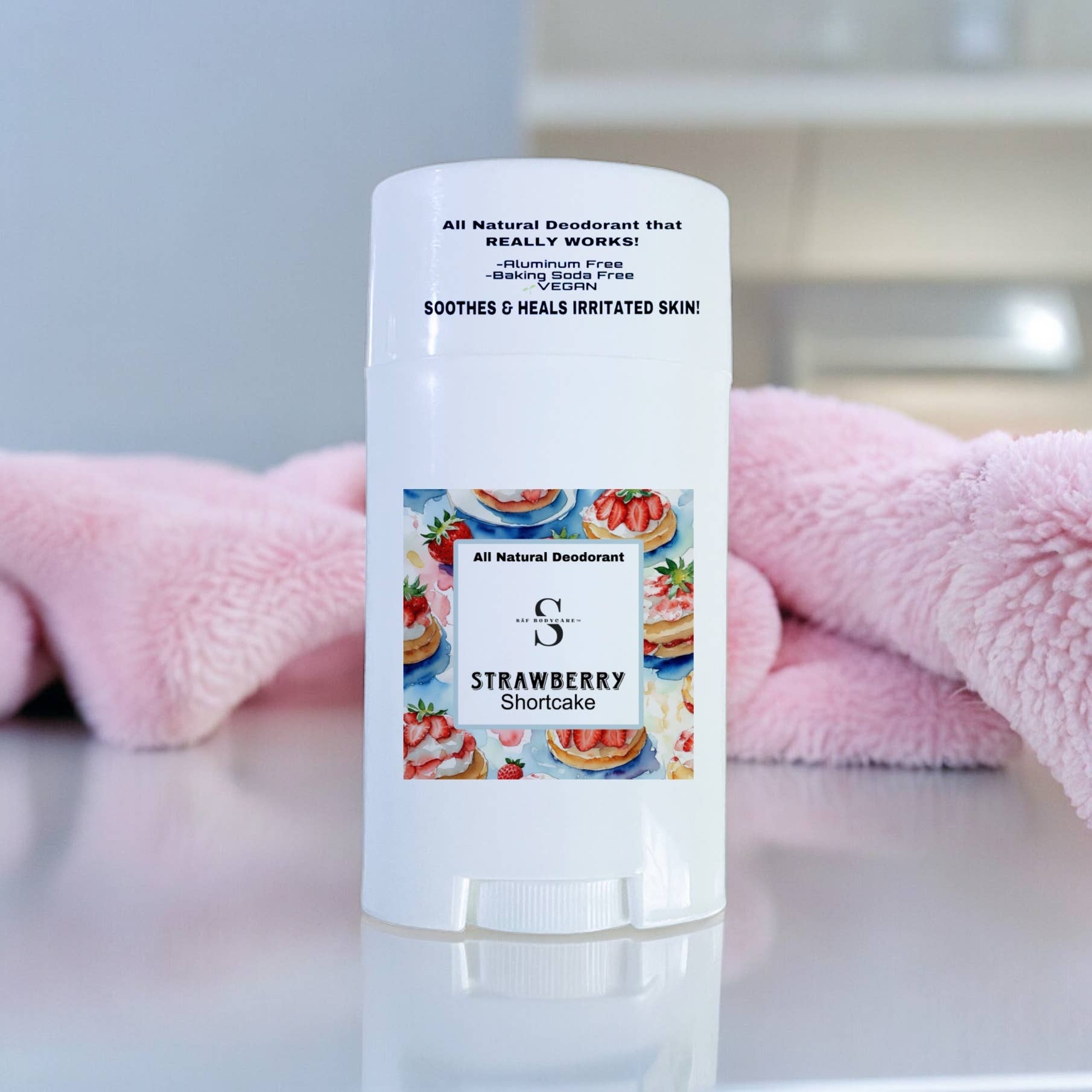 SĀF Body Care - Wholesale Deodorant - Women's - Strawberry Shortcake Natural Deodorant, Aluminum Free, Vegan3