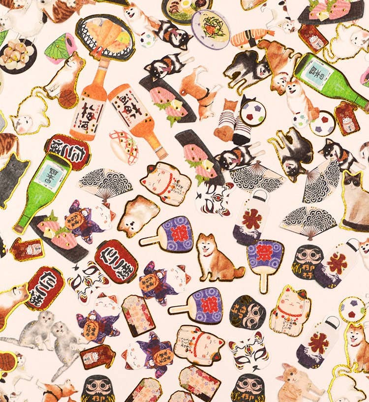 Hello Claws Limited - Vendita all'ingrosso Adesivo - Adesivi Nekoni Kawaii cibo giapponese e cartoni animati2