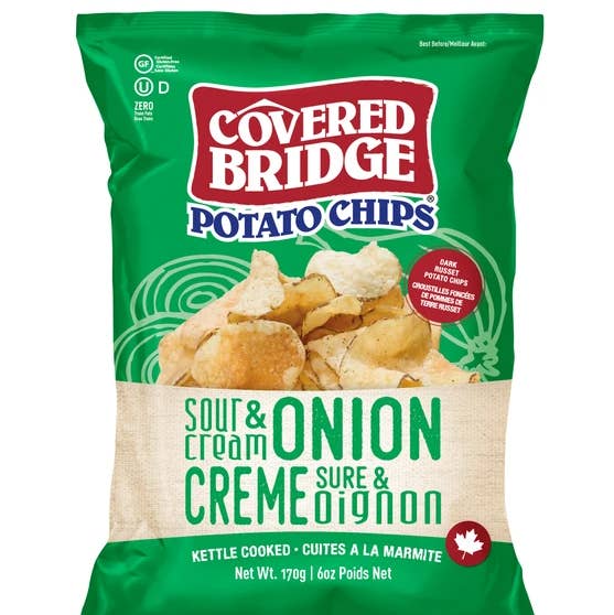 Covered Bridge - Wholesale Chips - 170g Sour Cream & Onion0