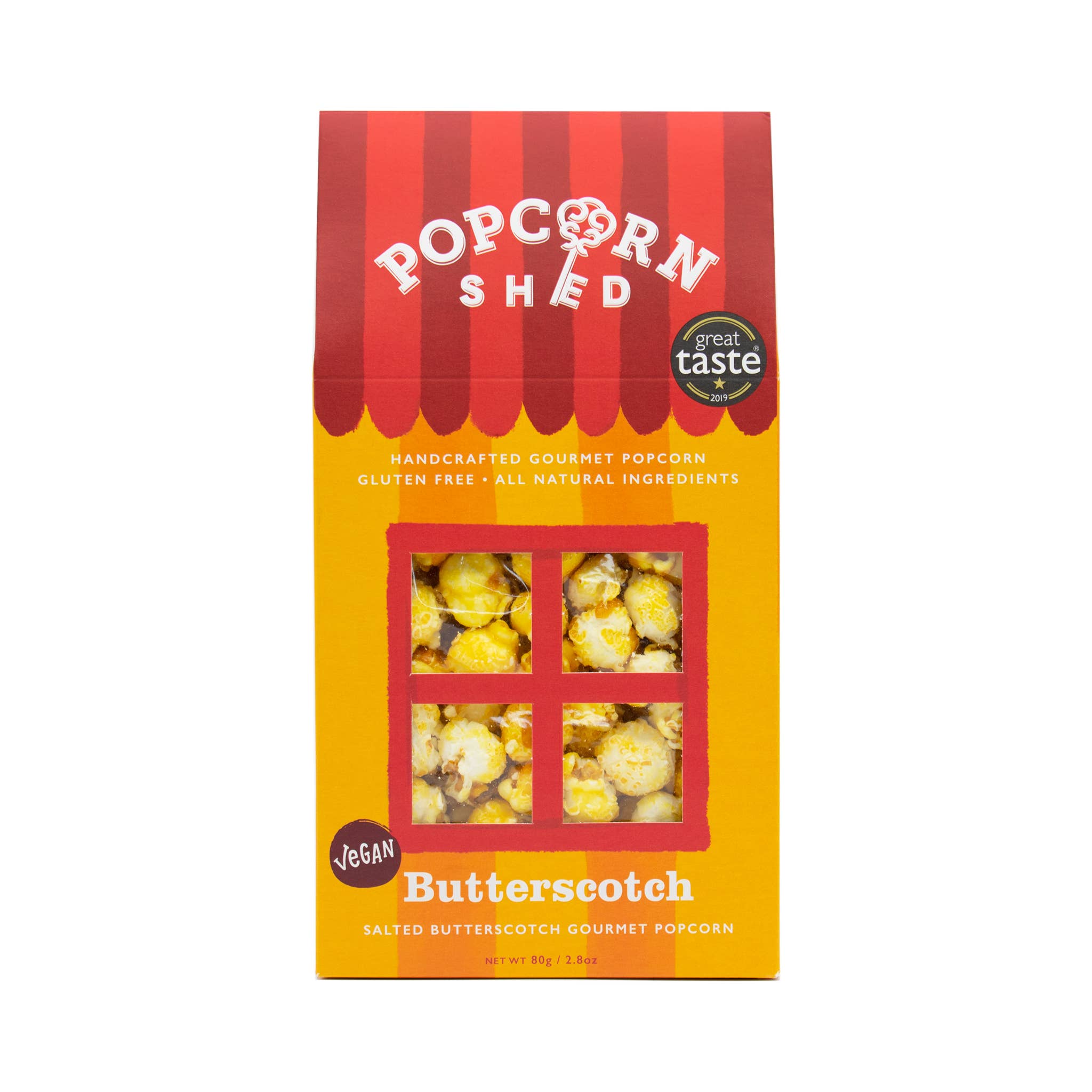 Popcorn Shed – Pipocas por atacado – Caixa de lanche de pipoca gourmet com caramelo vegano