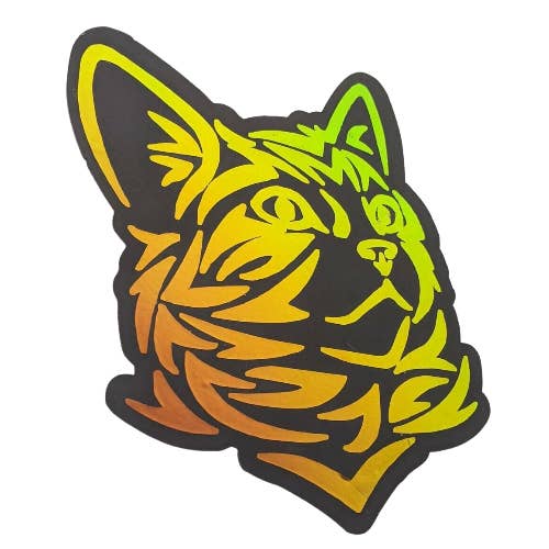 Made By Scratch Crafts - Vente Aimants - Aimant de voiture holographique Cat