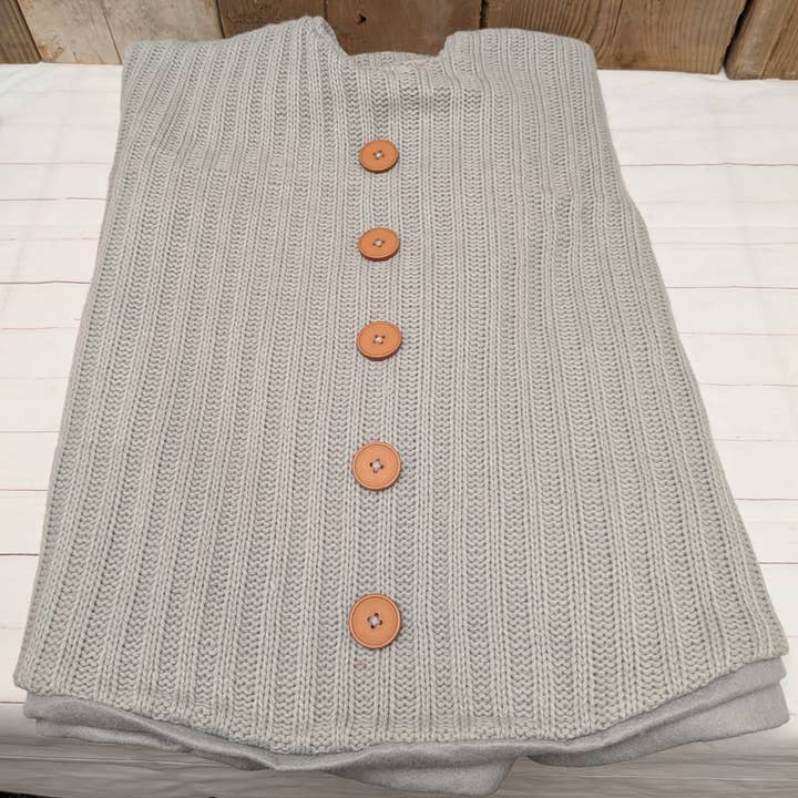 48" Gray Sweater Tree Skirt for wholesale by A.T. Imports