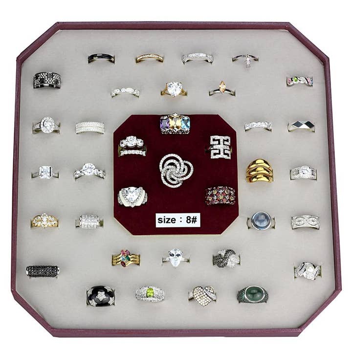 VK925-002-SIZE8 - Assorted 925 Sterling Silver Ring with Assorted in Assorted for wholesale by Alamode