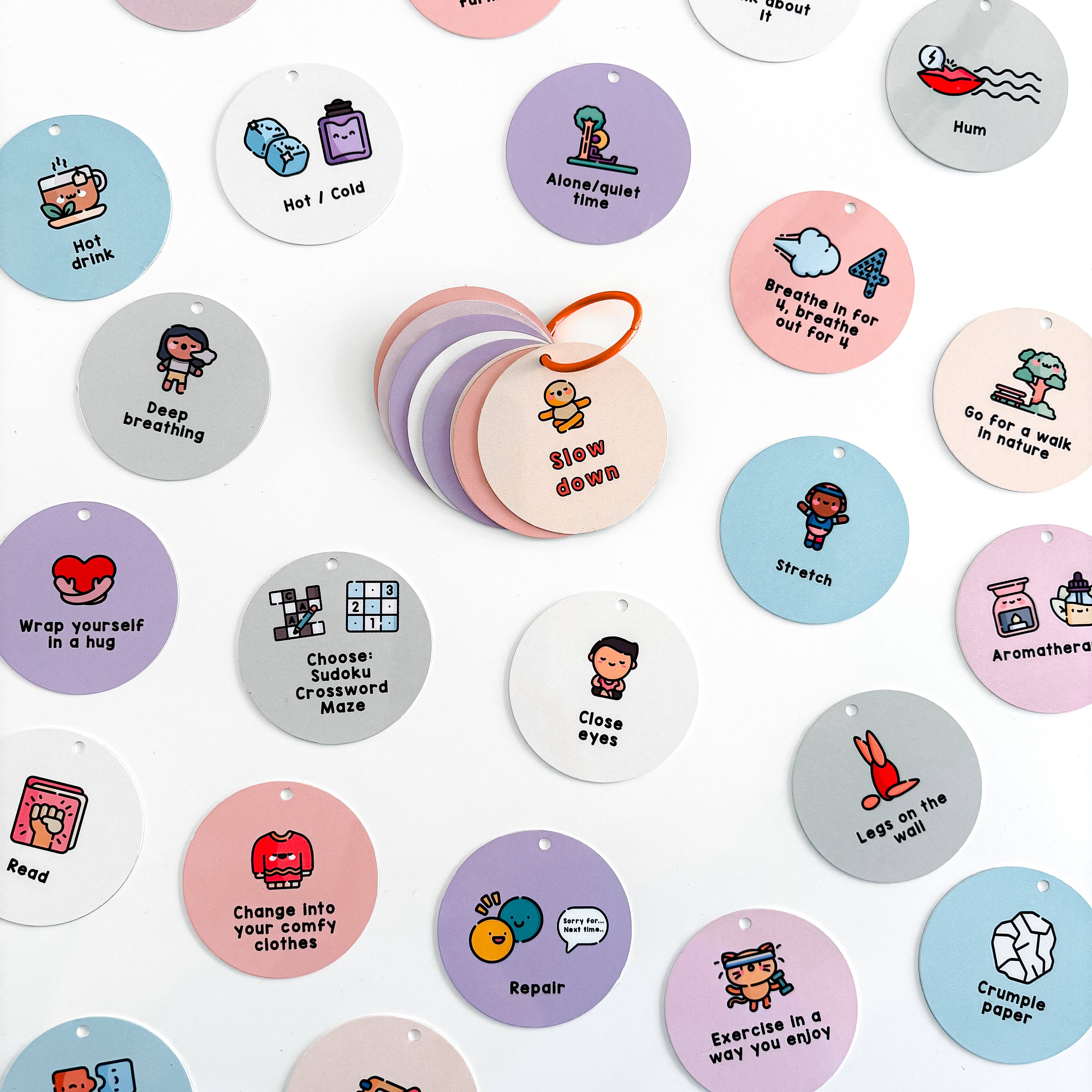 Craftly Ltd - Wholesale Keychain - Unisex - Autism Coping Strategies Keyring for Adults and Kids