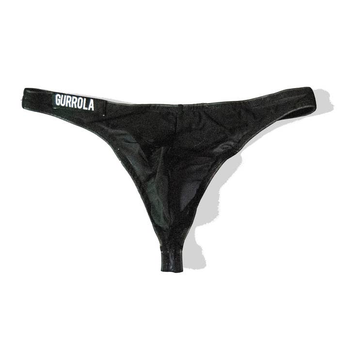 Perizoma in rete con logo in vita per la vendita all'ingrosso da parte di Elias Gurrola