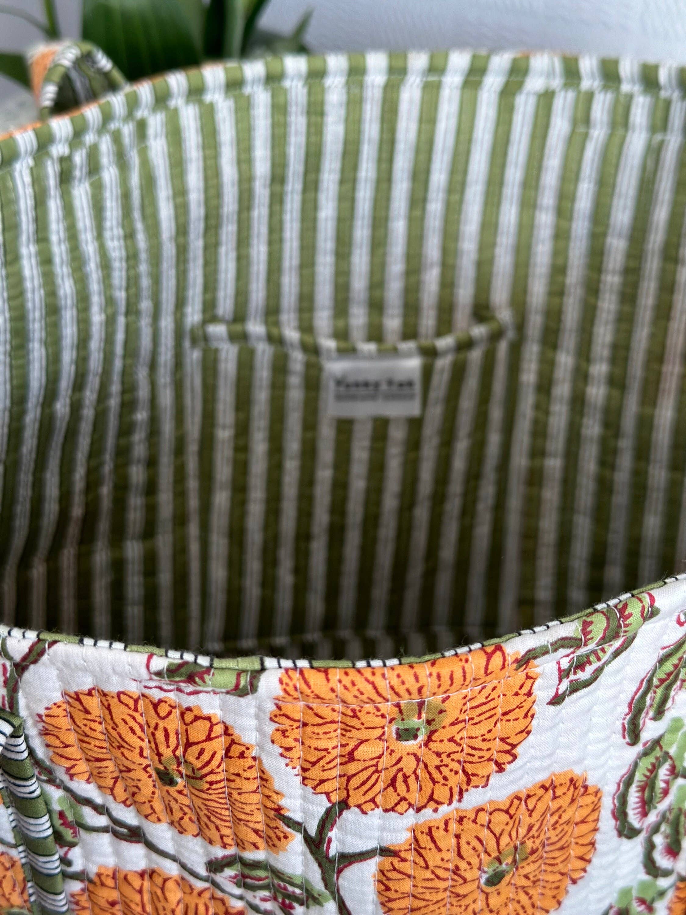 Funky Yak Ltd – wholesale Bärkasse - Dam – Vändbar boho-shoppingväska med kviltat Kantha 100 % bomull, extra stor5