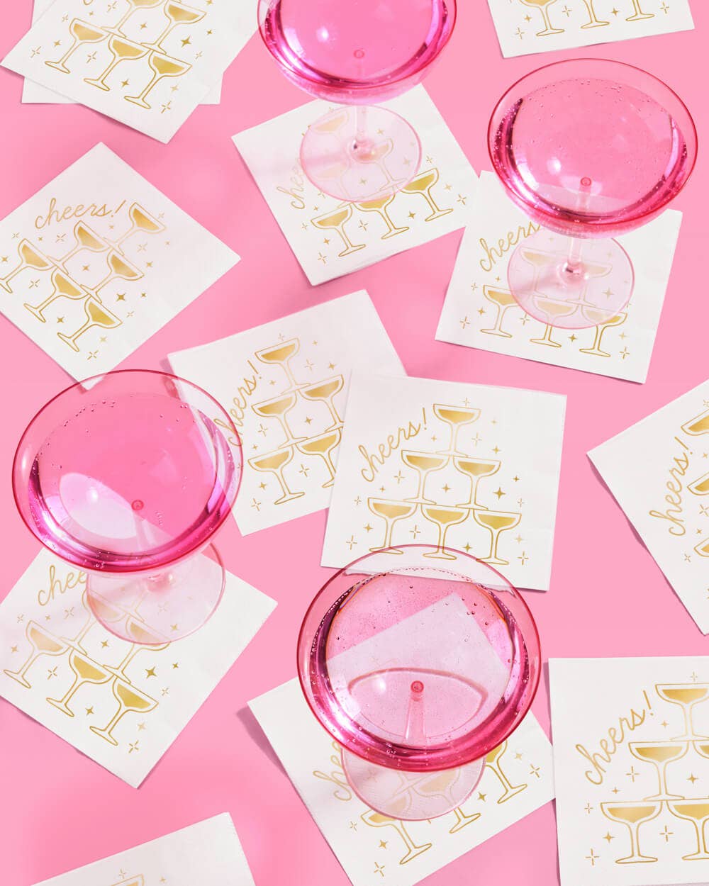 xo, Fetti - Vente Serviettes jetables - Serviettes Cheers Or - 50 serviettes en papier métallisé Réveillon du Nouvel An NYE 20266