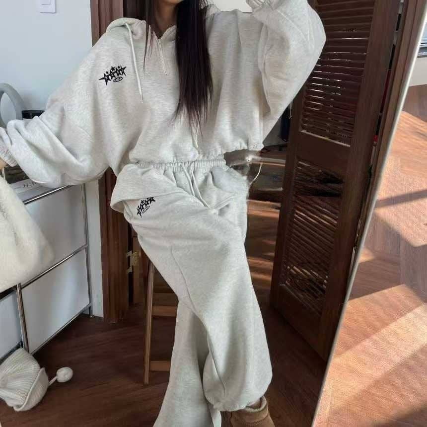 Little Light - Wholesale Lounge Set - Women's - Cozy Layer Ruffle Hoodie Set1