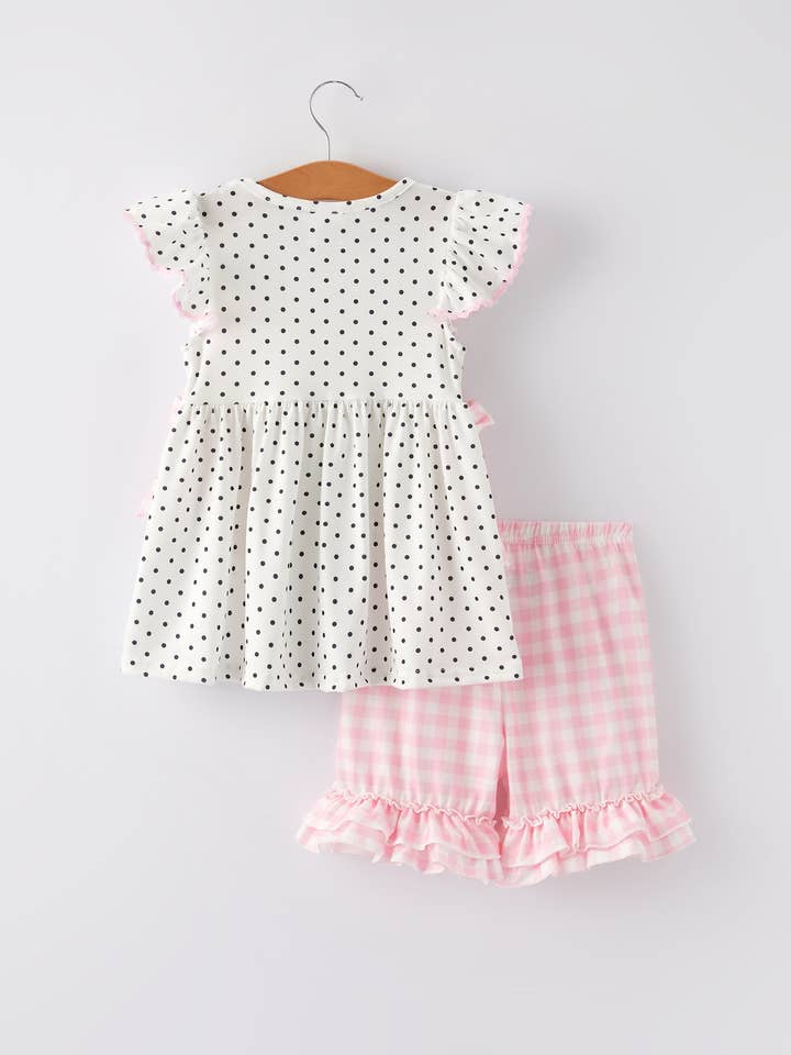 Rylee Faith Designs - Wholesale Top & Short Set - Kids - Easter Bunny Smocking Embroidered Short Sleeve Shorts Set1