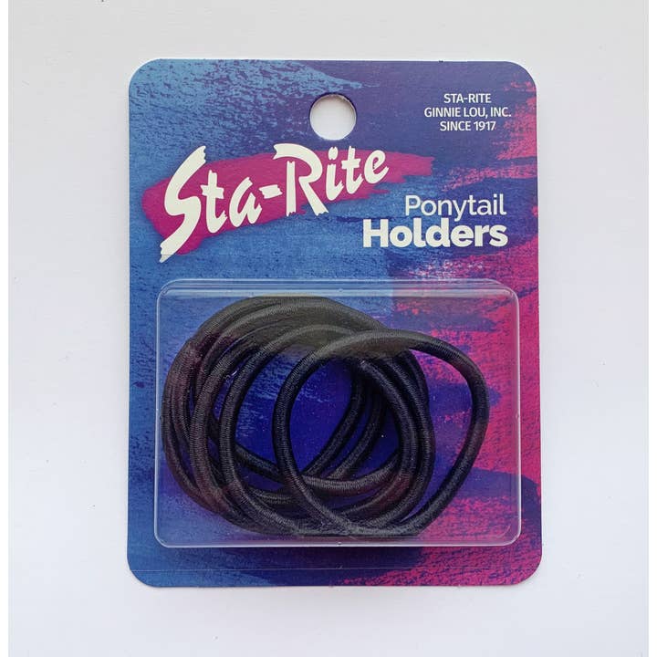 Sta-Rite Ginnie Lou - Wholesale Hair Tie - Large Ponytail Holders - 6 ct