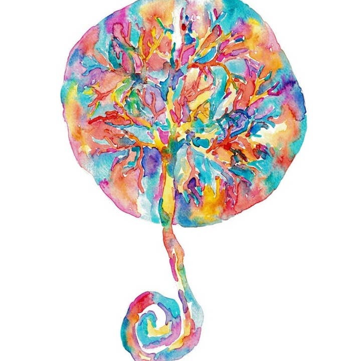 Goodfairyart - Wholesale Kunstprint - Placenta Art Print Vrouw Met Kind Aquarel
