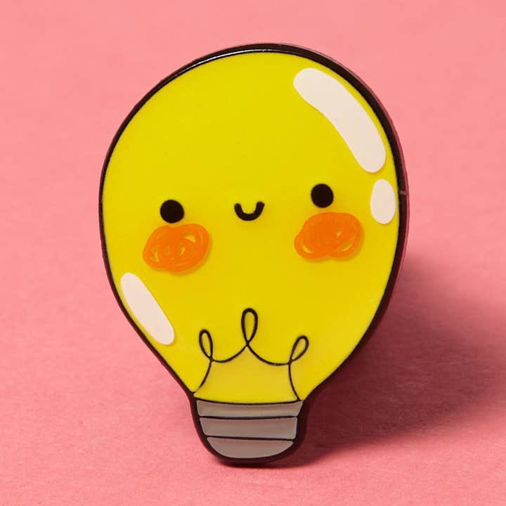 Lightbulb - Enamel Pin Badge for wholesale by Higglebees