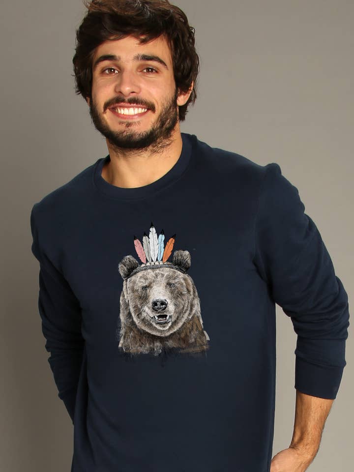 SWEAT NAVY HOMME FESTIVAL BEAR pour la vente par Wooop