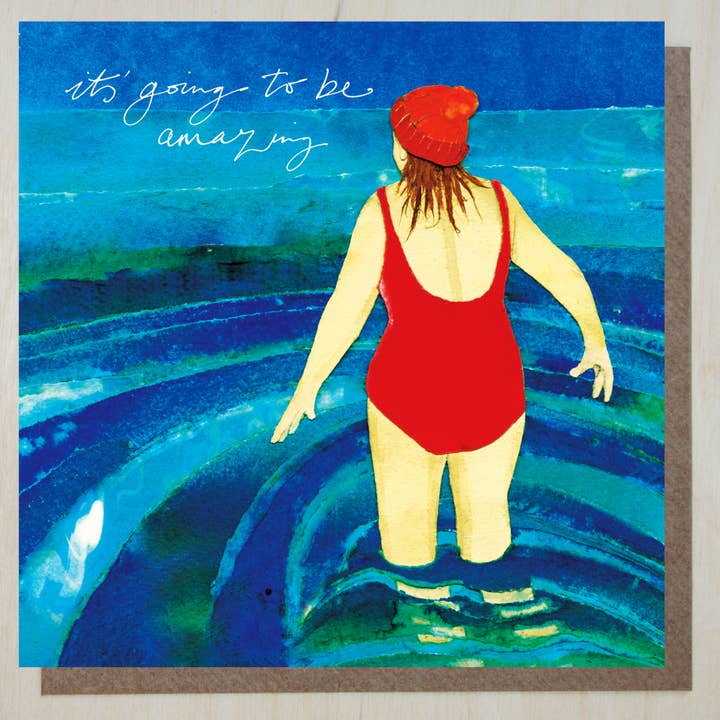 Windsock Press – wholesale Encouragement card – Swimming Card (it's going to be amazing)