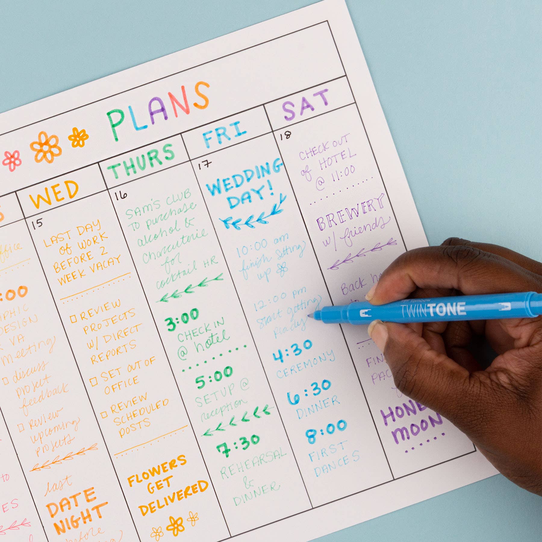 Tombow - Wholesale Marker - TwinTone Marker Set, 6-Pack Pastel7