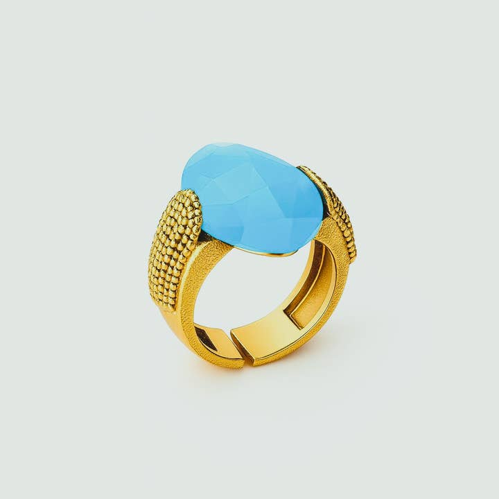 ADAGIO Ring Blue Topaz for wholesale by Isabel Lamadrid