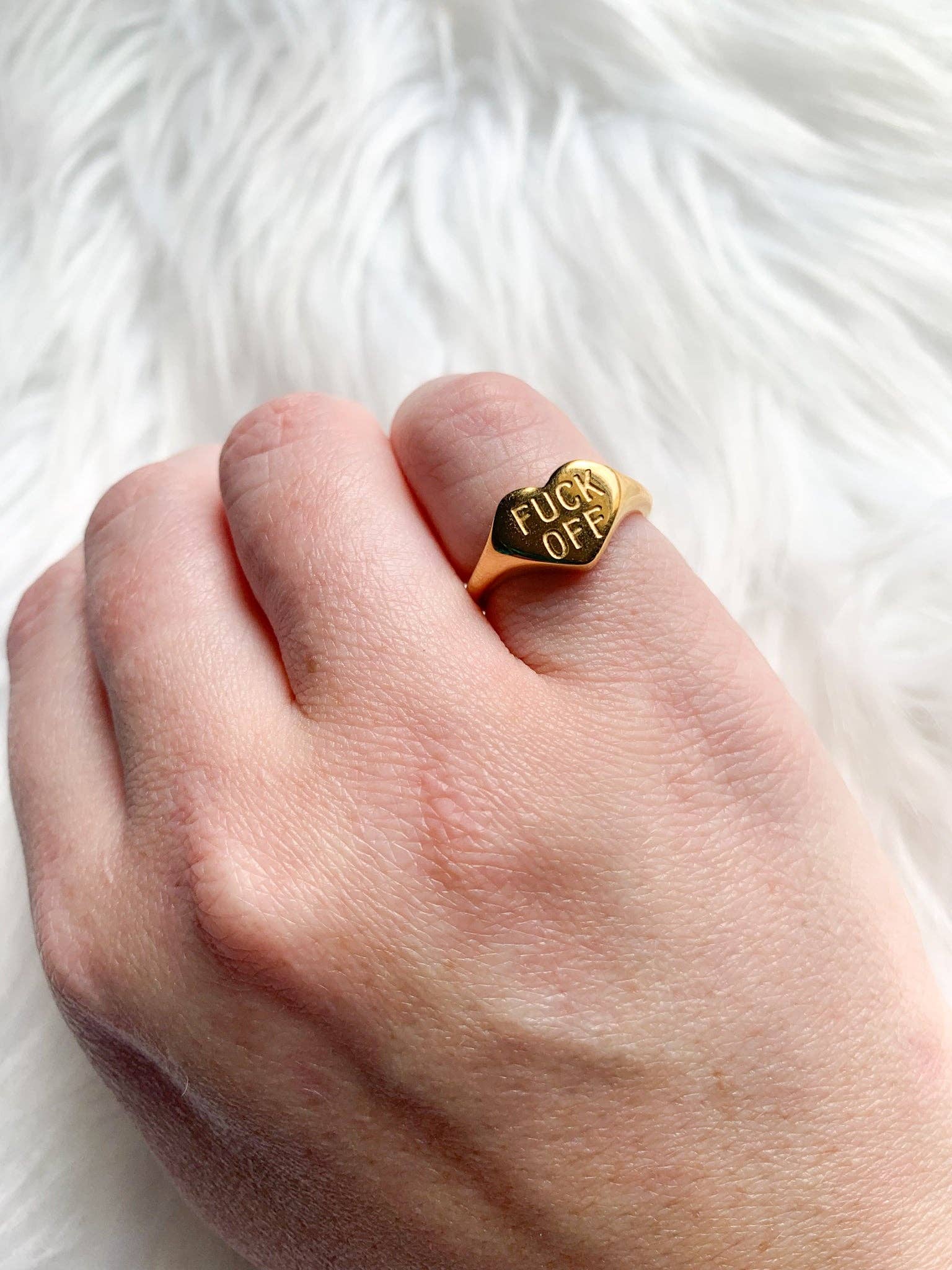 DRIP JEWELRY - Wholesale Cocktail/Statement Ring - F Off ring 2.0 (size 6-8)5