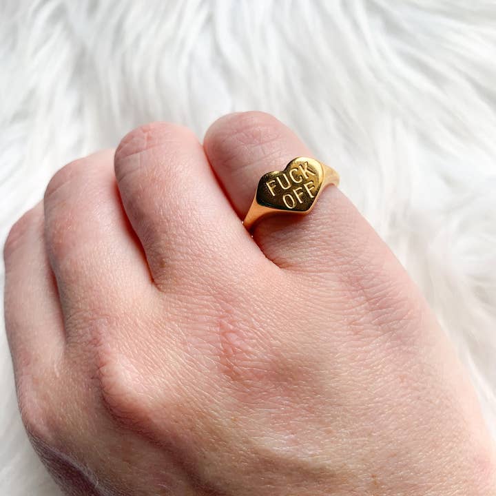 DRIP JEWELRY - Wholesale Cocktail/Statement Ring - F Off ring 2.0 (size 6-8)5