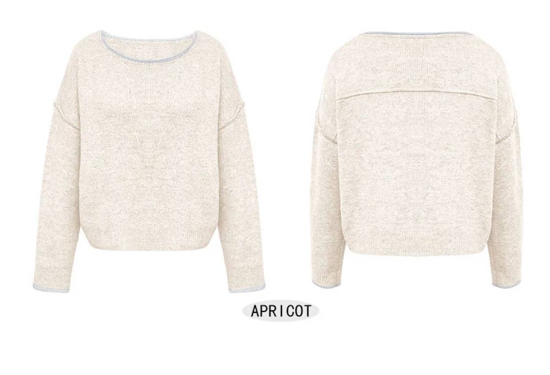 Serenity Collective - Wholesale Knit Sweater - Women's - Color-block Knit Sweater4