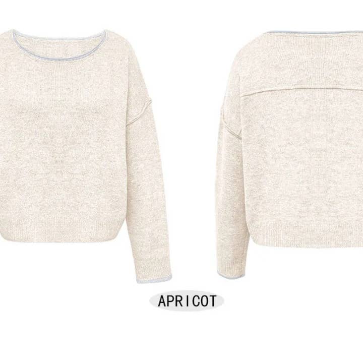 Serenity Collective - Wholesale Knit Sweater - Women's - Color-block Knit Sweater4