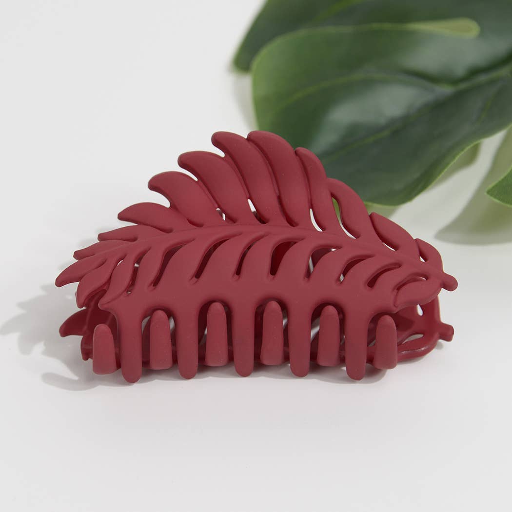 TheDivaSoap - Wholesale Hair Clip - Women's - Matte Leaf Hair Claw Clip1