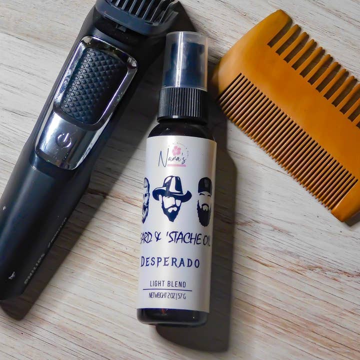 Desperado Beard Oil for wholesale by Nana's Creative Studio