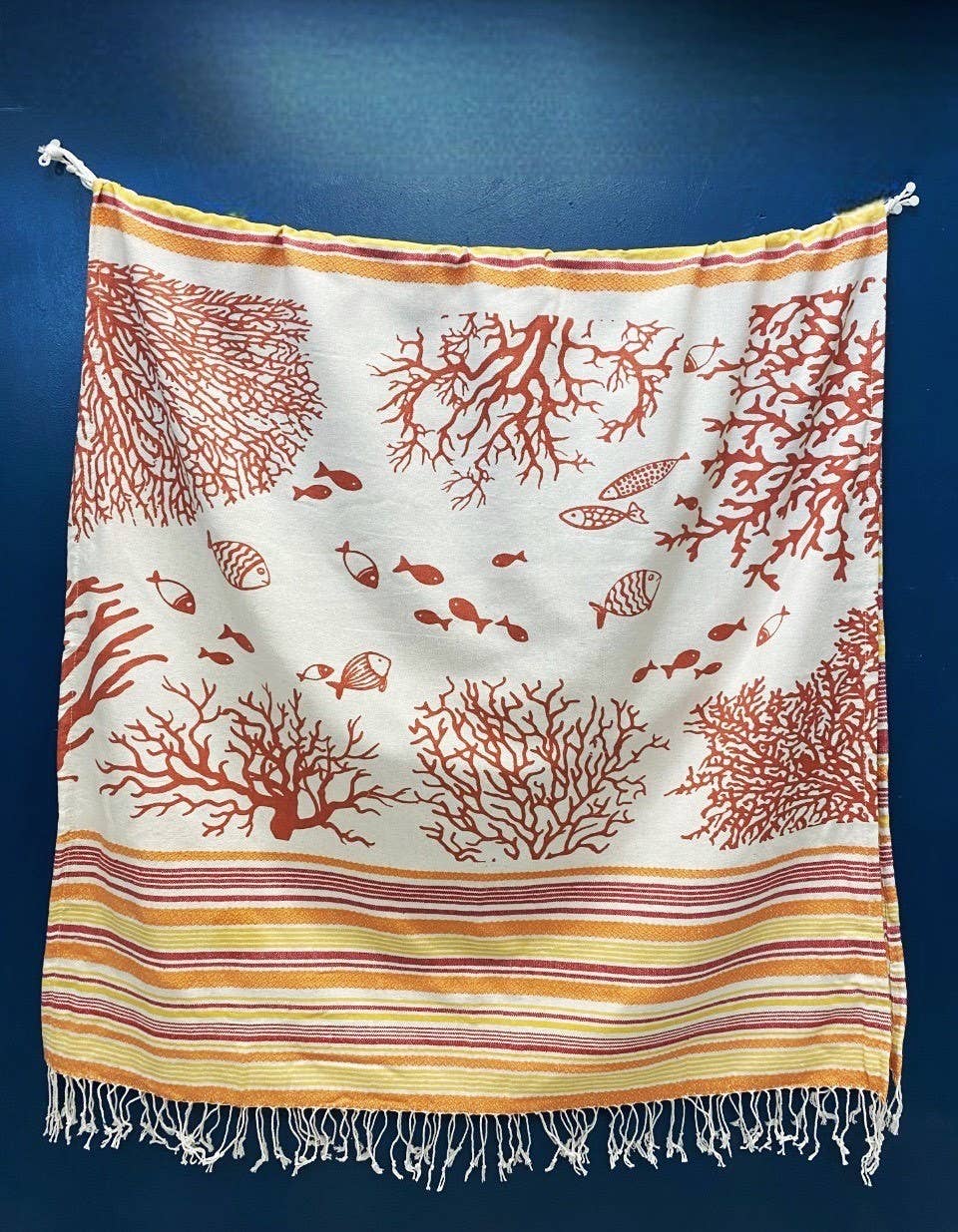 Villages de Provence – wholesale Strandhandduk – XXL strandfouta 100x200 cm med havsmönster i 100 % bomull3