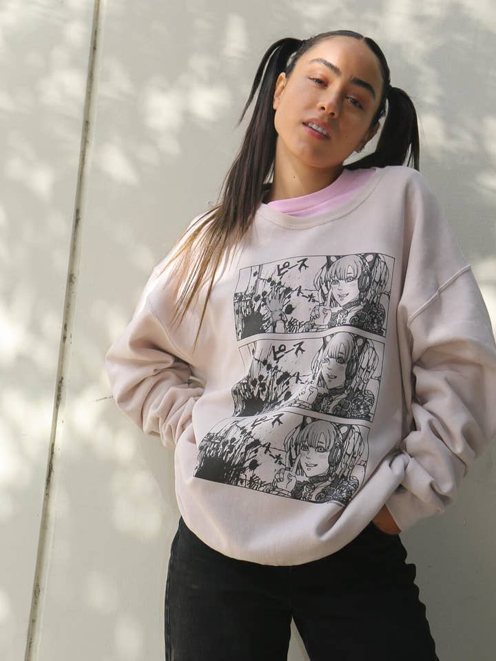 Felpa Popkiller Artist Series Shinnosuke Uchida Peace per la vendita all'ingrosso da parte di Popkiller