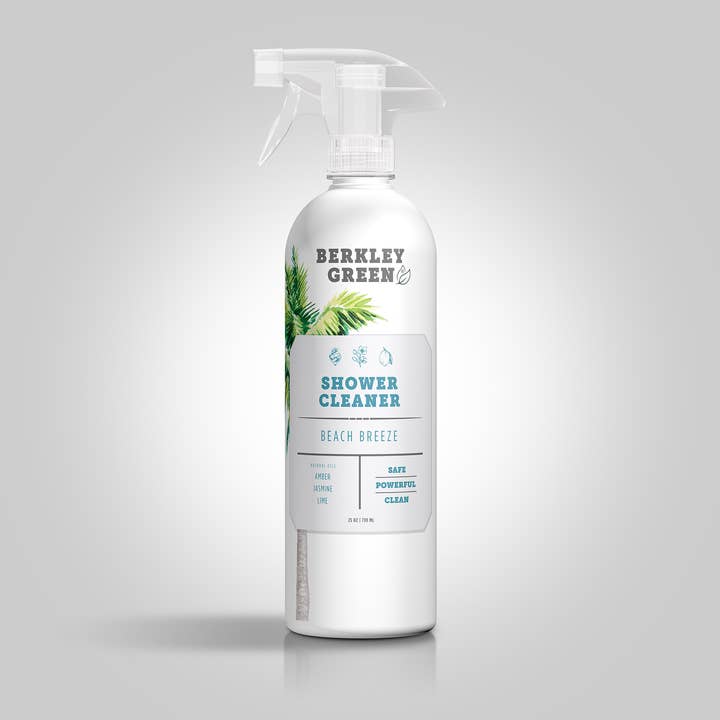 Berkley Green - Wholesale Multi-Surface Cleaner - Eco Shower Cleaner, Beach Breeze (25oz bottle)