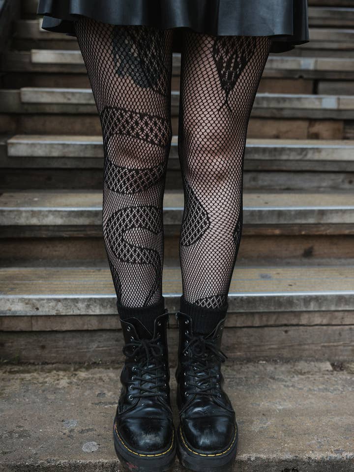 Snake Net Tights for wholesale by Pamela Mann