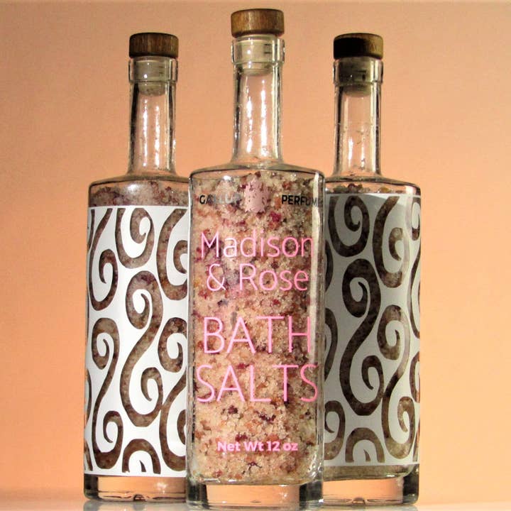 Madison & Rose Bath Salts for wholesale by Gallup Perfume