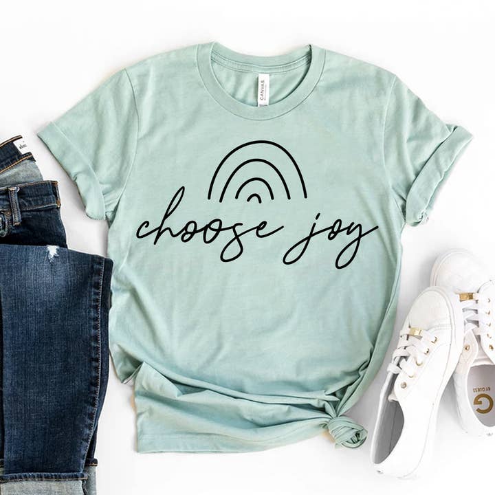 T-shirt Choose Joy - Bella Canvas pour la vente par Printliss