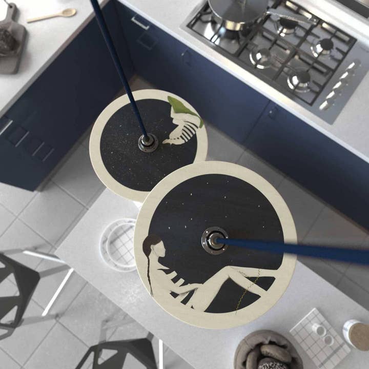 LIGHTINUP S.R.L. - Wholesale Chandelier/Hanging Light - Pendant lamp Made in Italy complete with textile cable,2