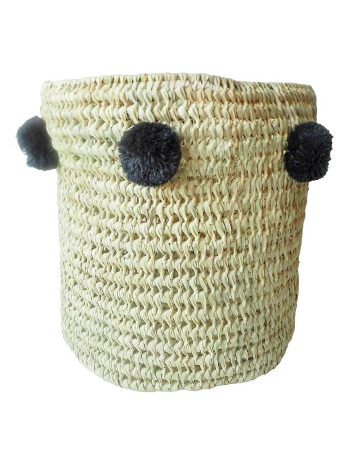 Large storage basket dark grey for wholesale by Kikadu