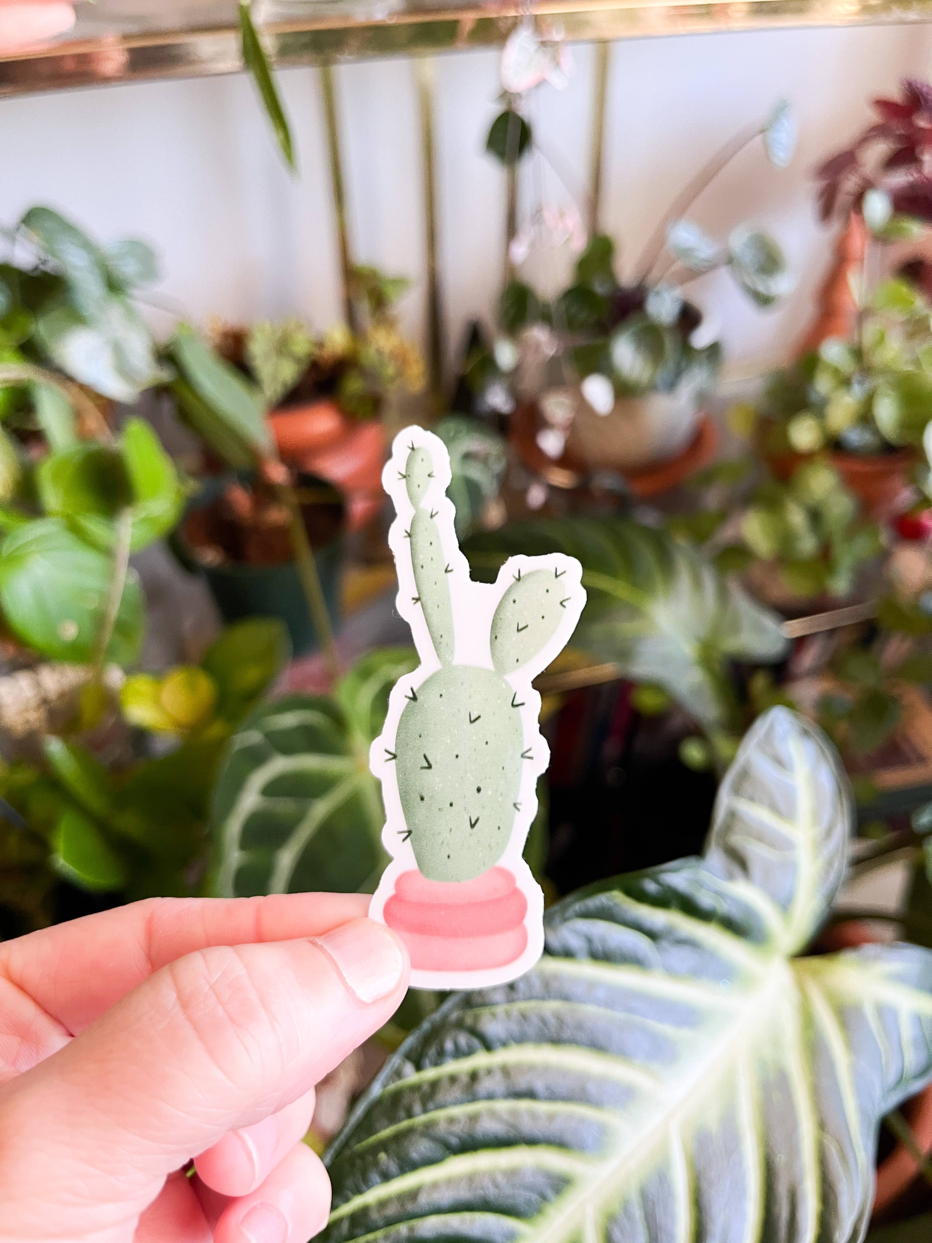 Tiny Plant Market - Wholesale Sticker - Prickly Pear Cactus Plant Sticker1