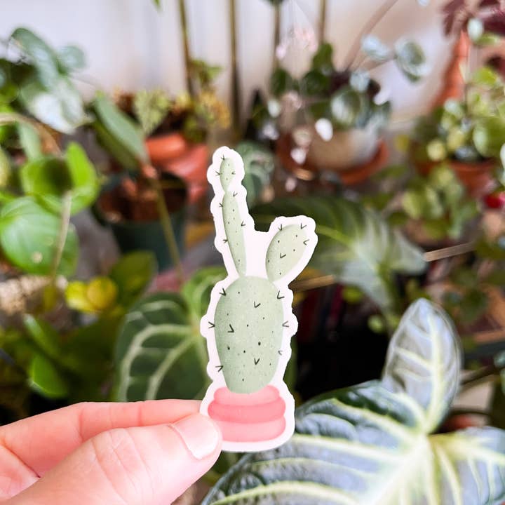 Tiny Plant Market - Wholesale Sticker - Prickly Pear Cactus Plant Sticker1